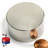 N42 Neodymium Magnet Disc 2x1 inch with 180 lb pull-force