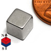 N45 Neodymium Cube Magnet - 1/4" Cube with 6.6 lb Pull Force