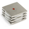 N45 Square Block Magnets with protective plastic spacers for safe handling