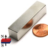 N45 Neodymium Bar Magnet 2x1/2x1/2 Inch - 53 LB Pull