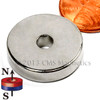 15 lb Pull Neodymium Ring Magnet Nickel Coated