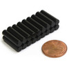 N48 Cylindrical Neodymium Magnet  Dia 3/16x3/4" Diametrically Magnetized EPOXY Coated
