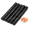 High-Strength N42 Neodymium Cylinder Magnet, Black Epoxy Coated