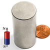 1 x 2" N45 Cylindrical Neodymium Magnet