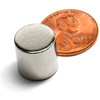 Side View of 1/2x1/2 Inch N52 Cylinder Magnet with 27 lb Pull Force