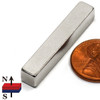 N50 Neodymium Bar Magnet with 18 LB Pull Force - 1.5x1/4x1/4 Inch