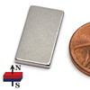 N45 neodymium bar magnet 0.75x0.375x0.0625 inches