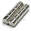 Close-up of N52 neodymium magnet for crafting