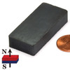 C8 ceramic block magnets 1-7/8" x 7/8" x 3/8" side profile - durable ferrite for science projects and crafting