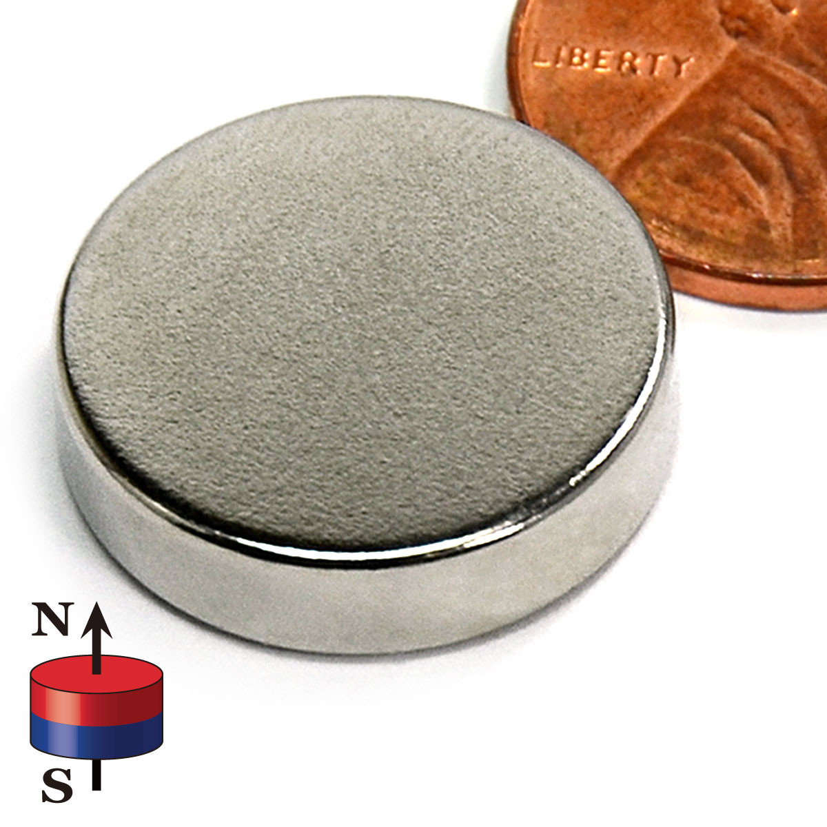 N45 Neodymium Disc Magnet 3/4"x3/16" with 13 LB Pull Force