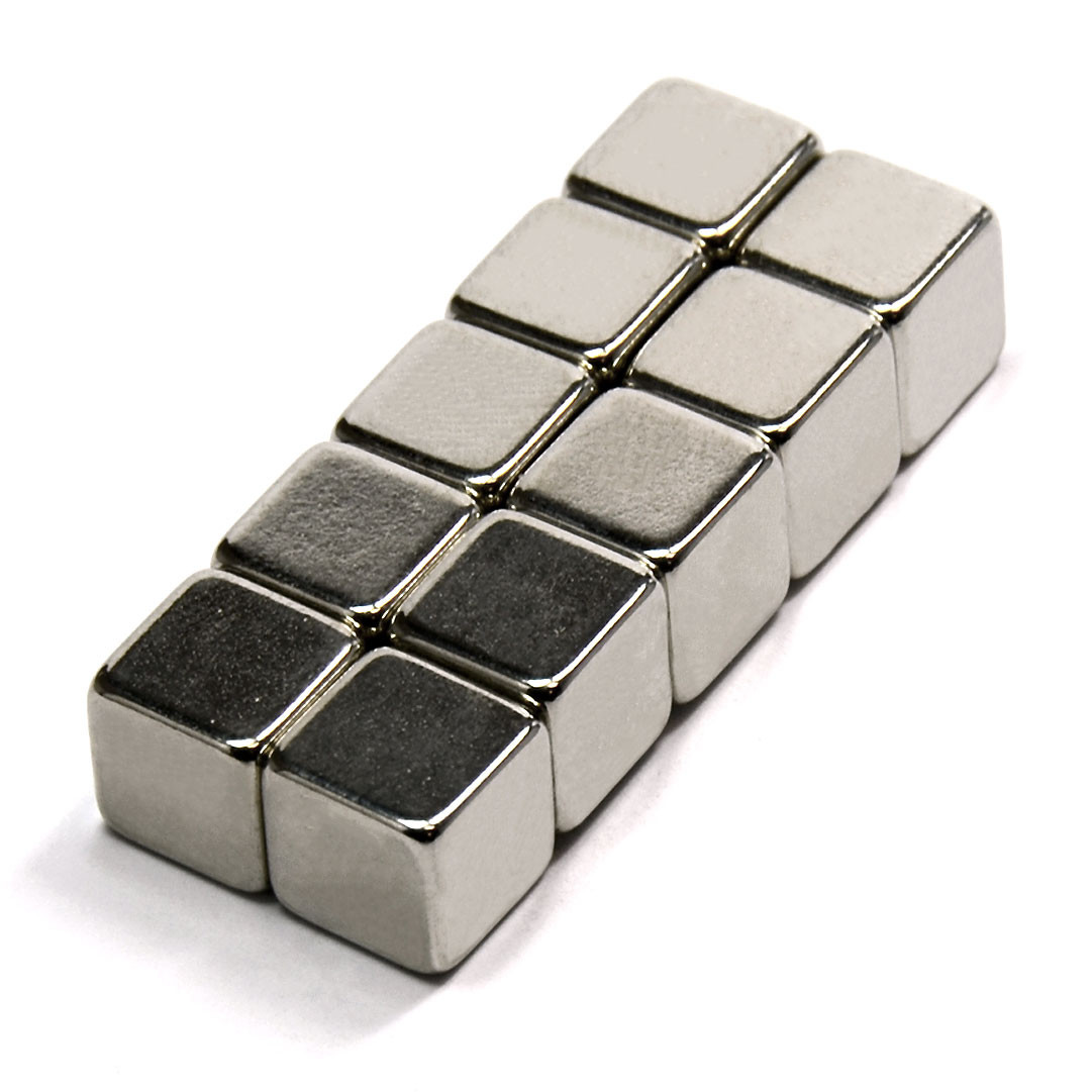 Neodymium Cube Magnet N42 3/8