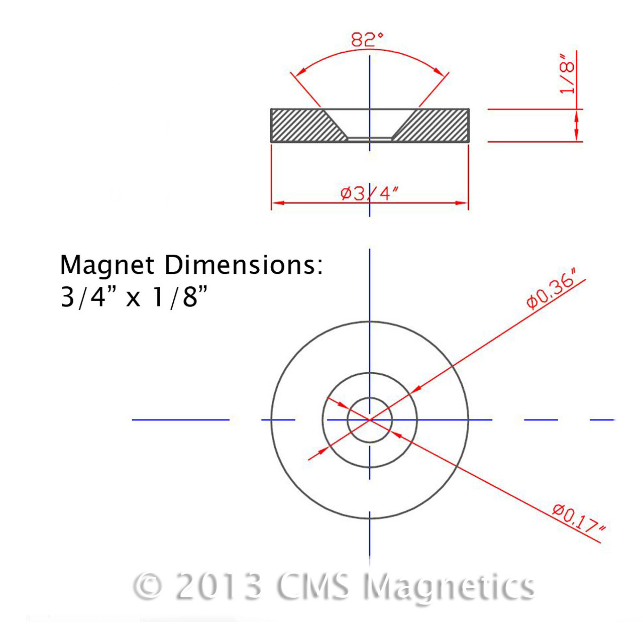 Disc Magnets with Countersunk Hole