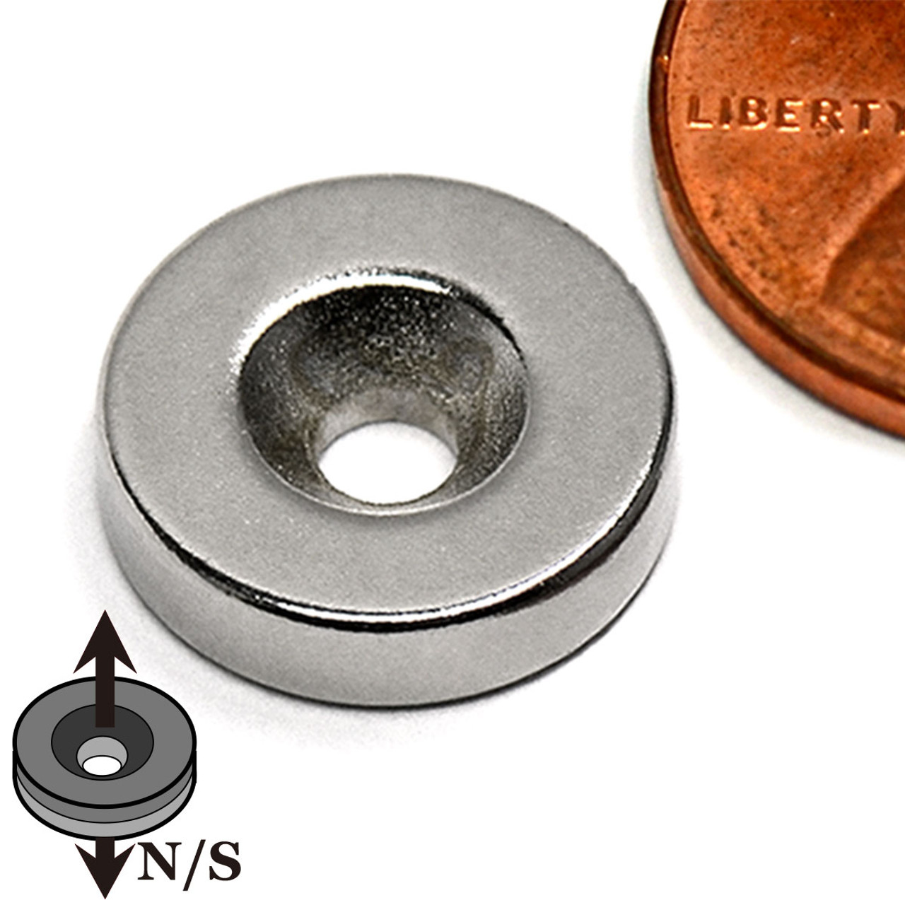 N52 Disc Magnets | Disc Magnets | Countersunk Hole Disc Magnets | Rare Disc Magnets with Countersunk Hole