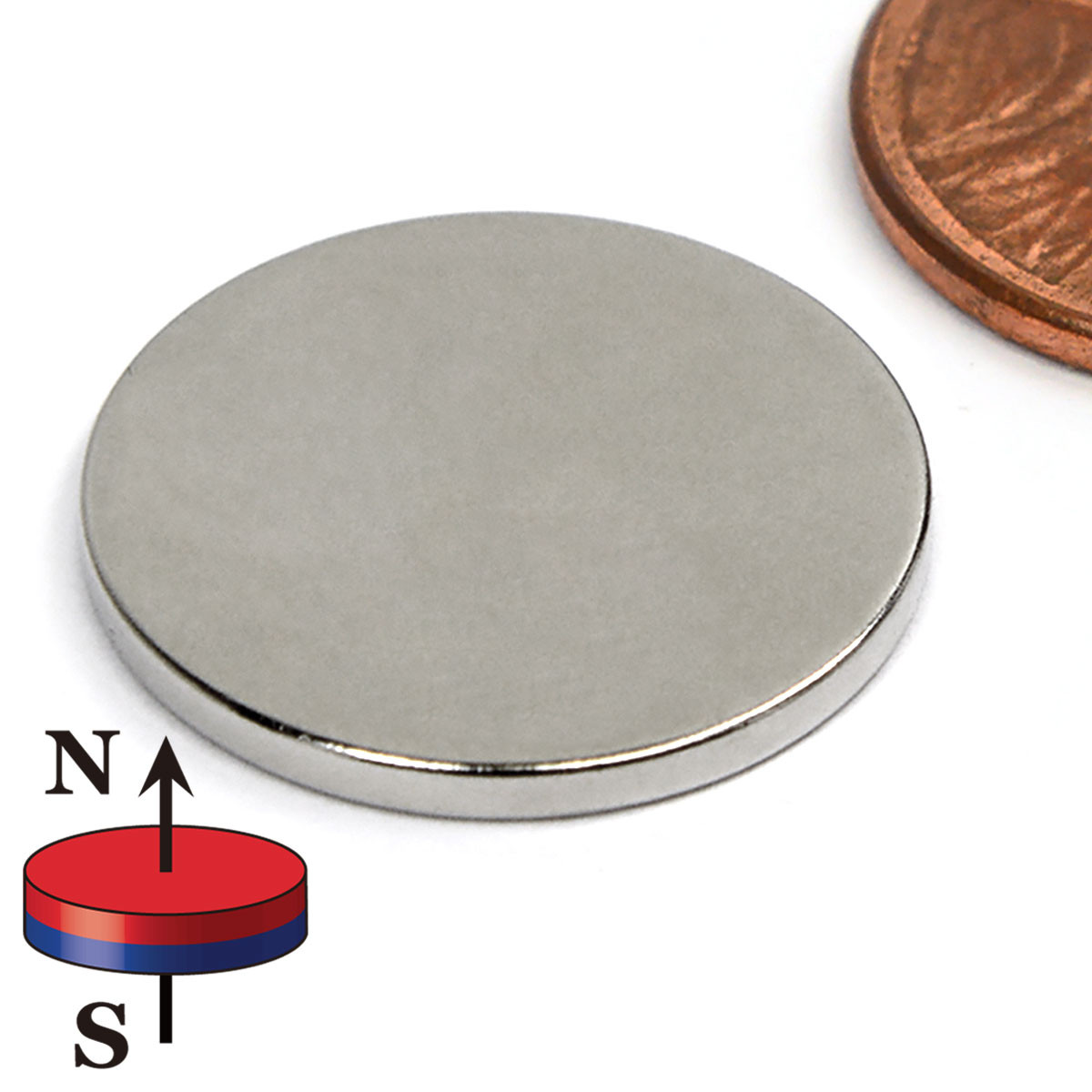 N45 Neodymium Disc Magnet 3/4x3/32"