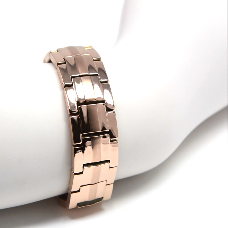 <img src="mens gold color magnet bracelet .png" alt="casual magnetic therapy jewelry  strong  worn     magnetic-bracelet-jewelry   Novoa Men's Rose Gold Colored  B246QM     ">