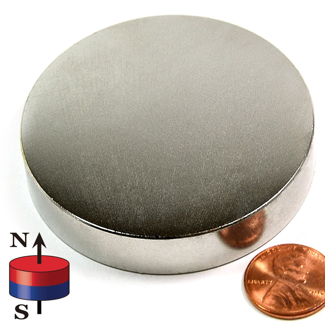 2 1/2"X1/2" NdFeB Rare EarthN52 Neodymium Disc Magnet 2-1/2"x1/2" Rare Earth Disc Magnet