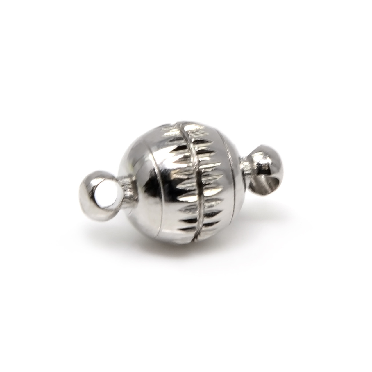 Large Silver Pumpkin Magnetic Bracelet Clasp Neodymium (CK-034)