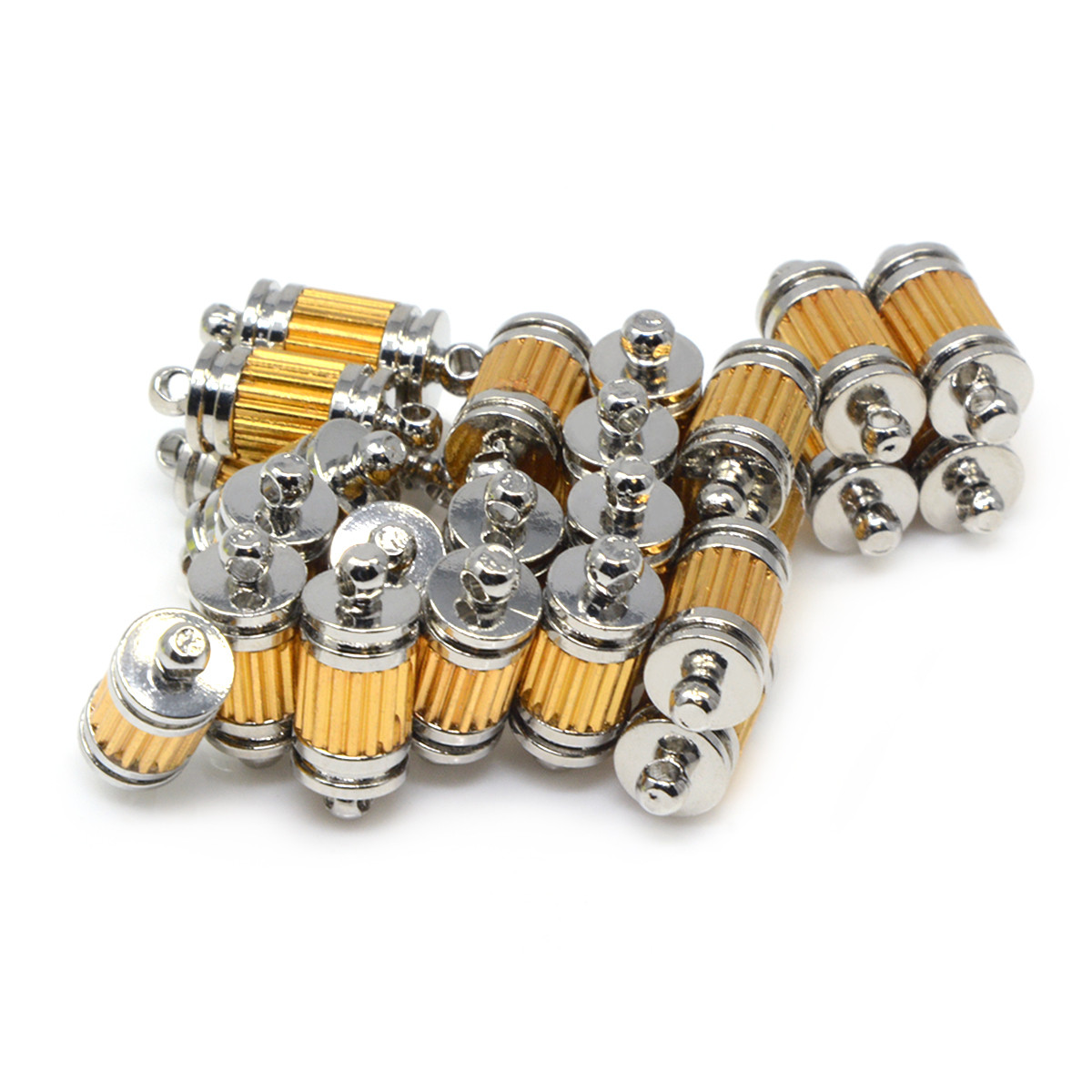 <img src="Bracelet Clasp Silver & Gold Ridged Cylinder Neodymium Magnetic Magnetic Bracelet Clasp.png" alt=" jewelry magnet clasps strong magnetic clasps for jewelry">