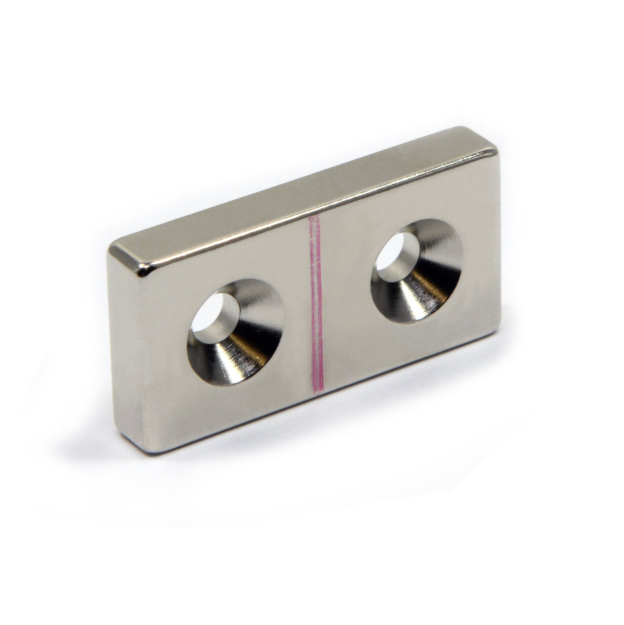 1.5x3/4x1/4" Neodymium Block Magnet Rectangle Countersunk