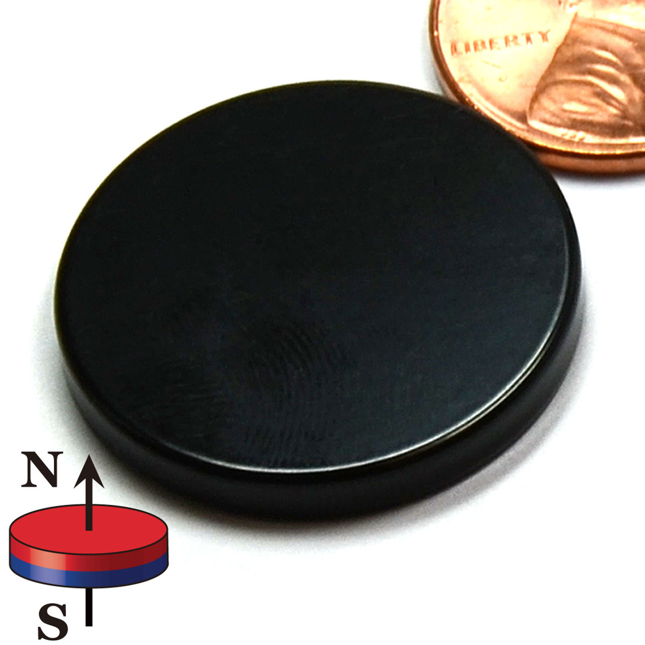 N50 Neodymium Disc Magnet - 1"x1/8" with Epoxy Coating