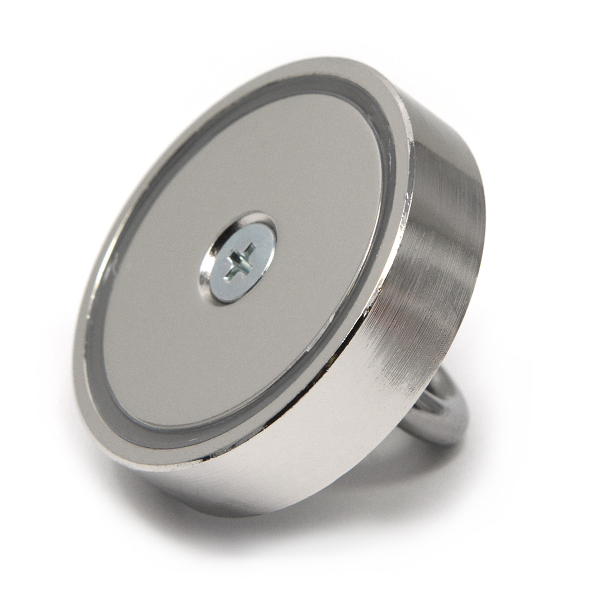 Stack of 150 lb holding power neodymium pot magnets
