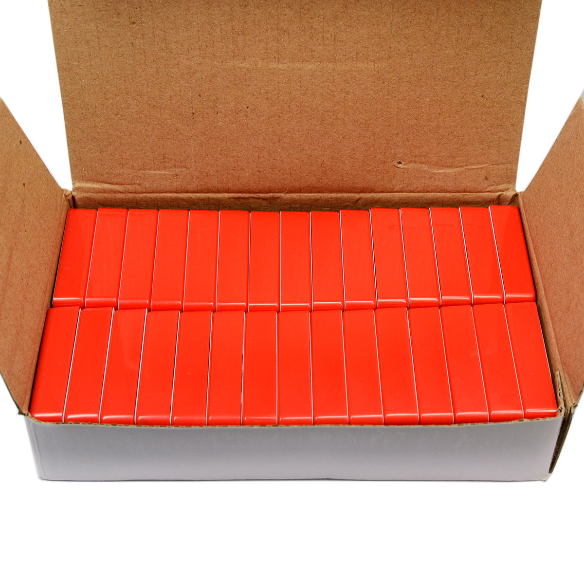 30-Piece Set of Red Domino Magnets 2"x1"x0.45"