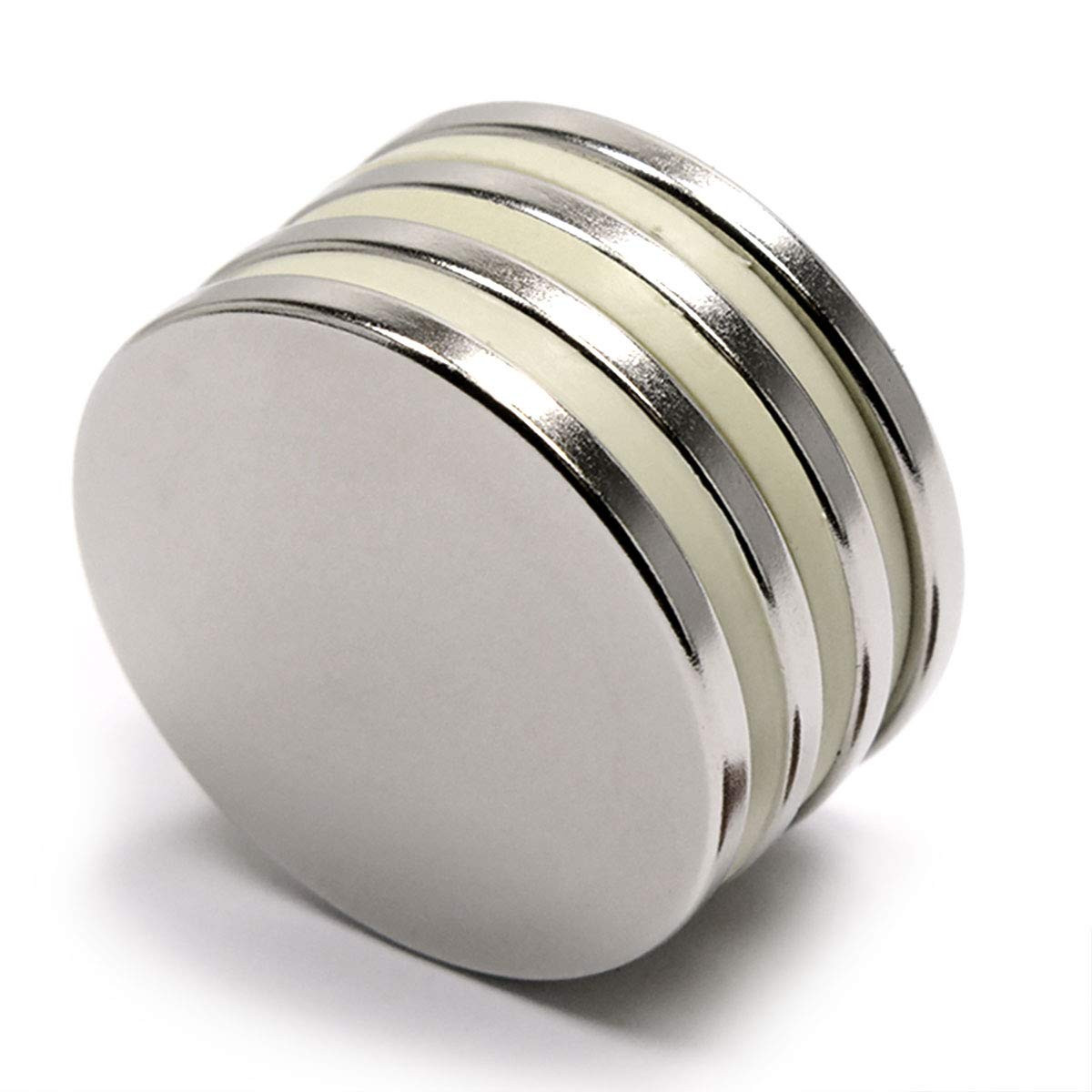 N52 Neodymium Magnet Disc Pack - 1.5x1/8 Inch, 21 LB Pull