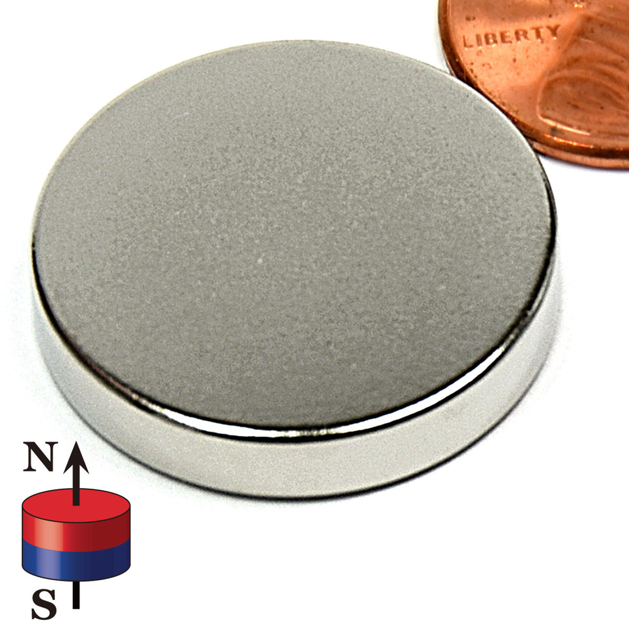 Dia 1X3/16" N45 Disc Neodymium Magnet