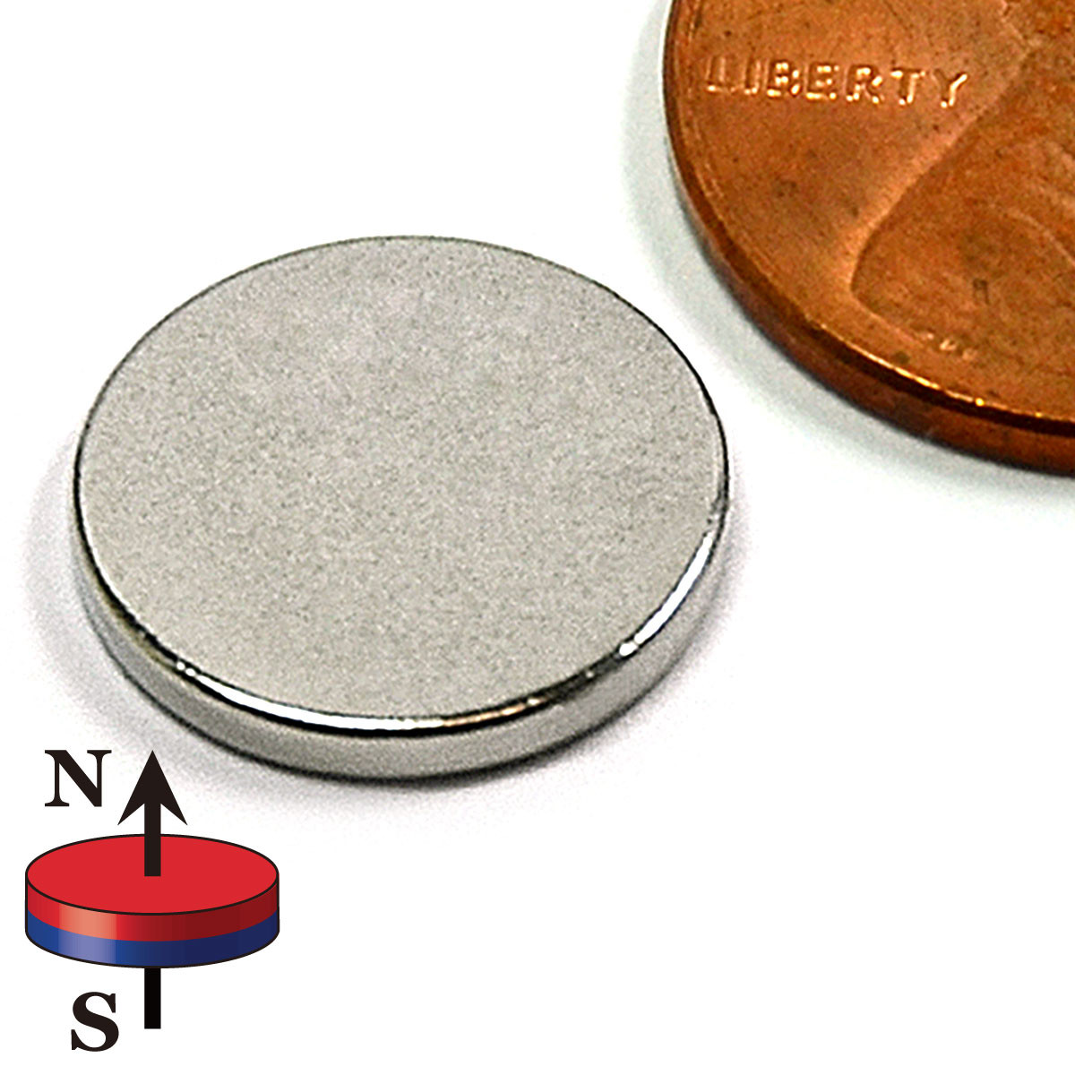 N52 Neodymium Disc Magnet - 1/2" x 1/16" Size