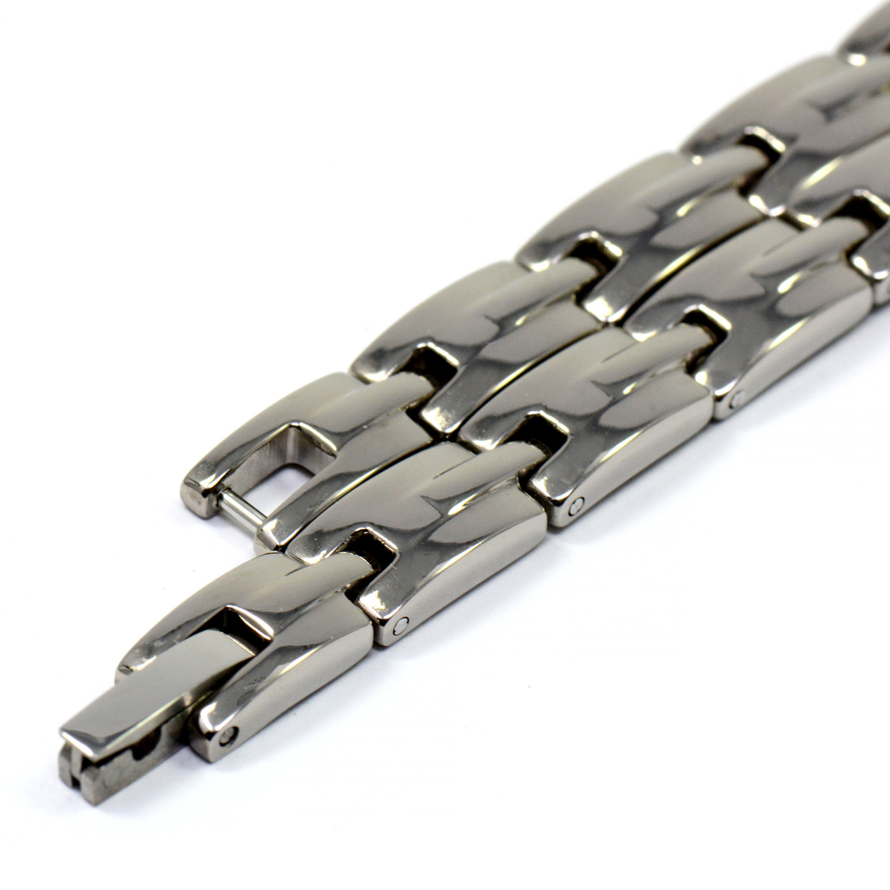 Magnetic Therapy Ankle Bracelet By Novoa, Women's Magnetic Ankle Bracelet in Silver Stainless Steel 12,800 Gauss