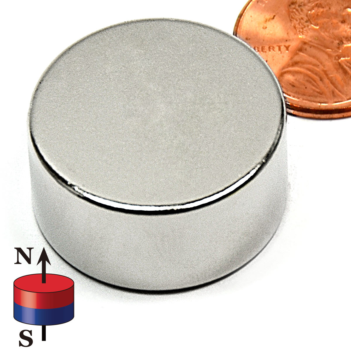1X1/2" N42 Disc Neodymium Magnet