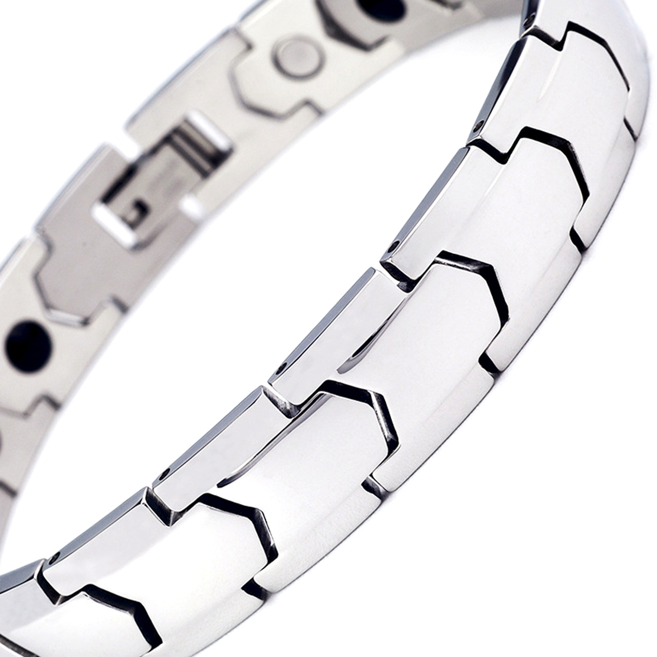 Magnetic Bracelet Novoa Men's Quad-Element Titanium Silver B563