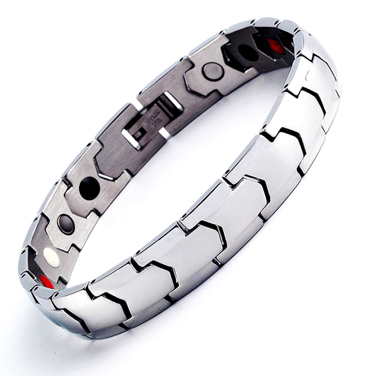Magnetic Bracelet Novoa Men's Quad-Element Titanium Silver B563