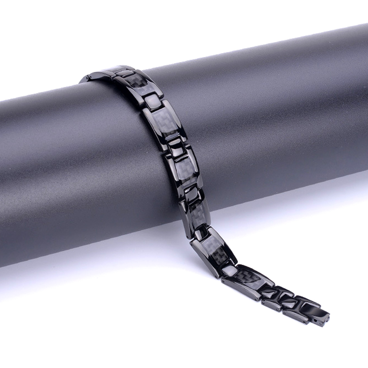 Magnetic Bracelet Novoa Men's  Black Titanium  B503QD