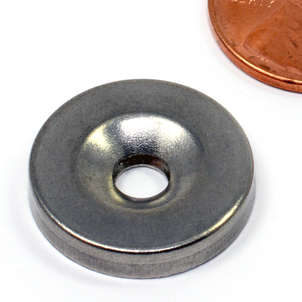 N52 Neodymium Disc Magnet - 10 LB Pull, Stainless Steel Covered Design