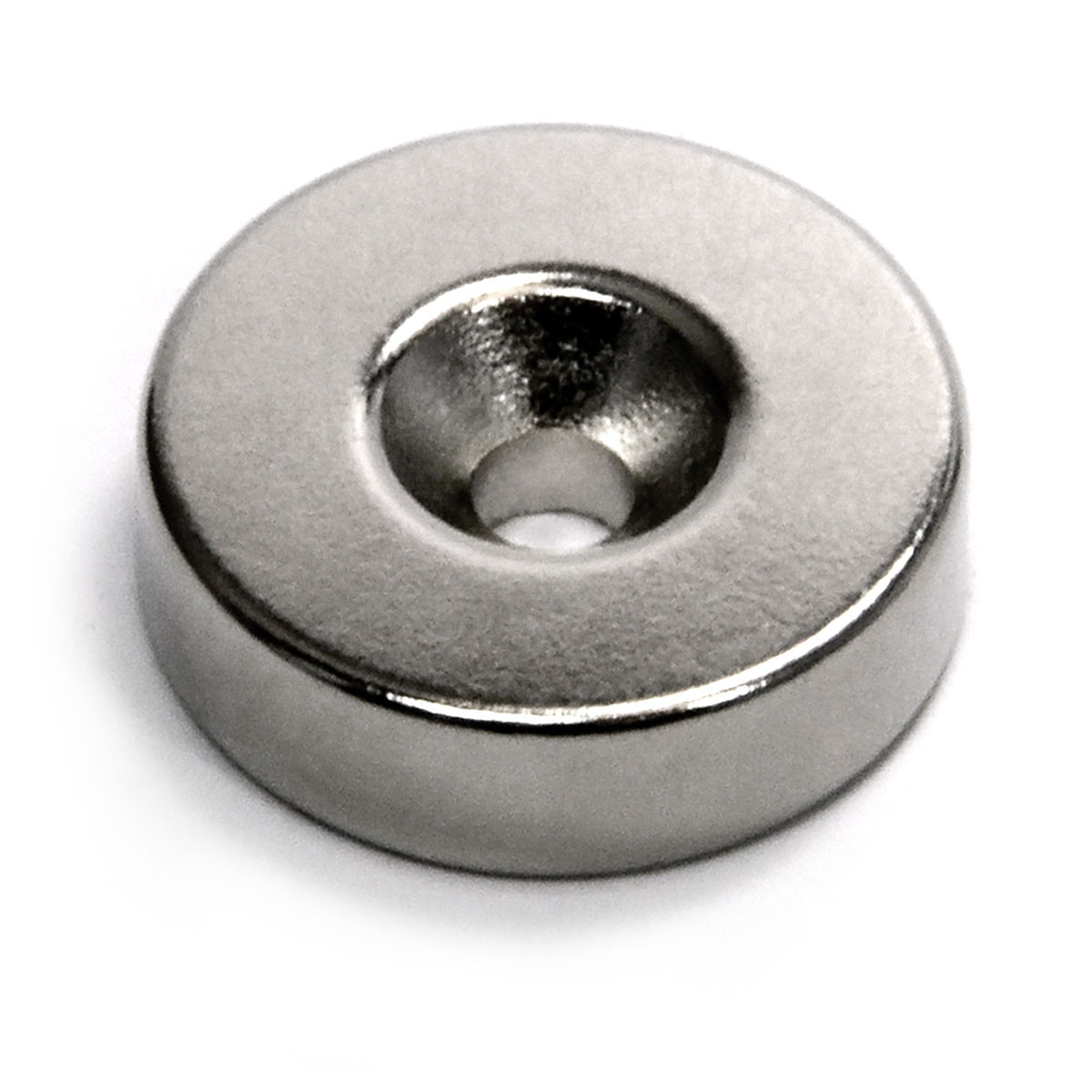 23 lb pull neodymium magnet with countersunk holes