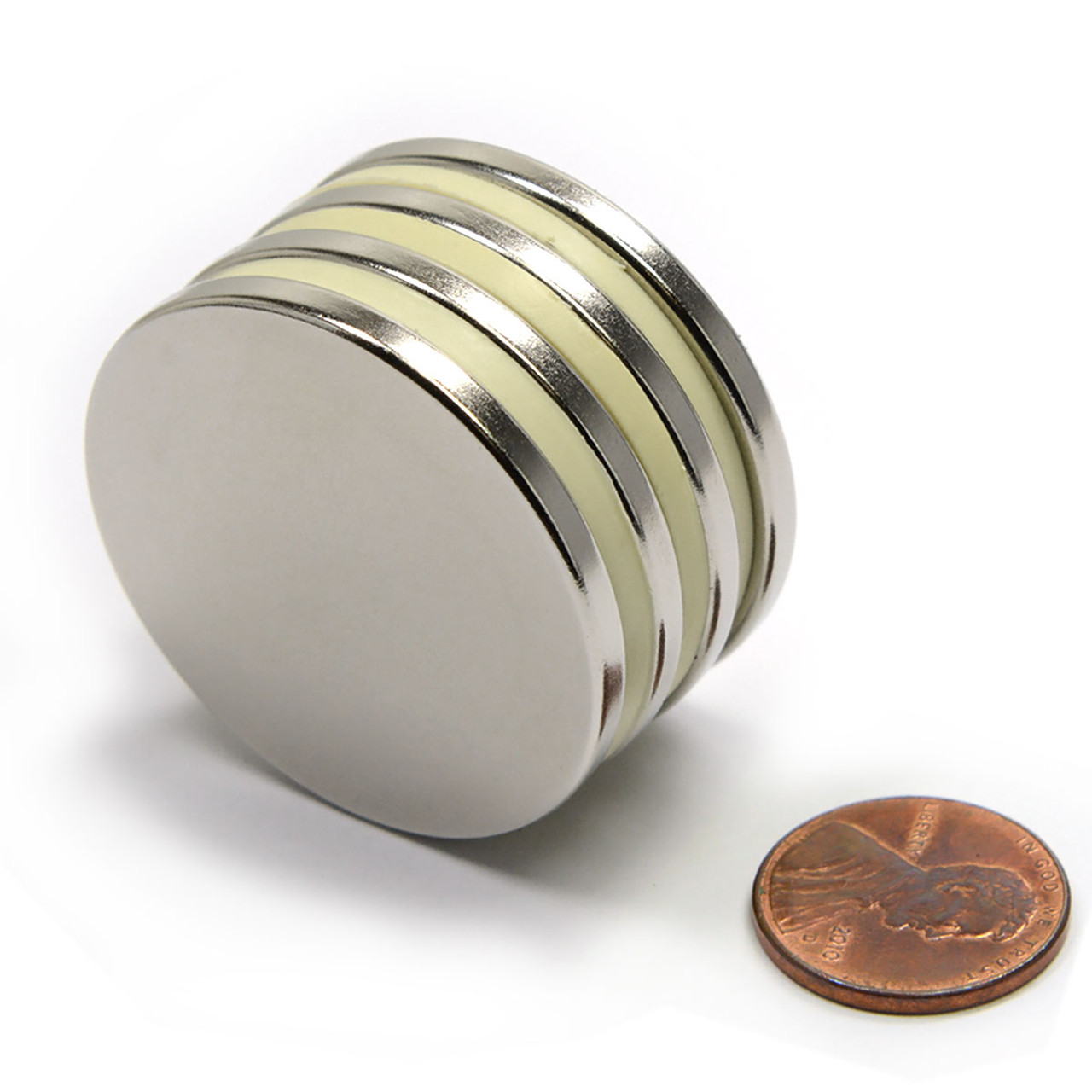 Neodymium Round Industrial Magnet Ø15 x 5mm N40 Gold - Magnets By