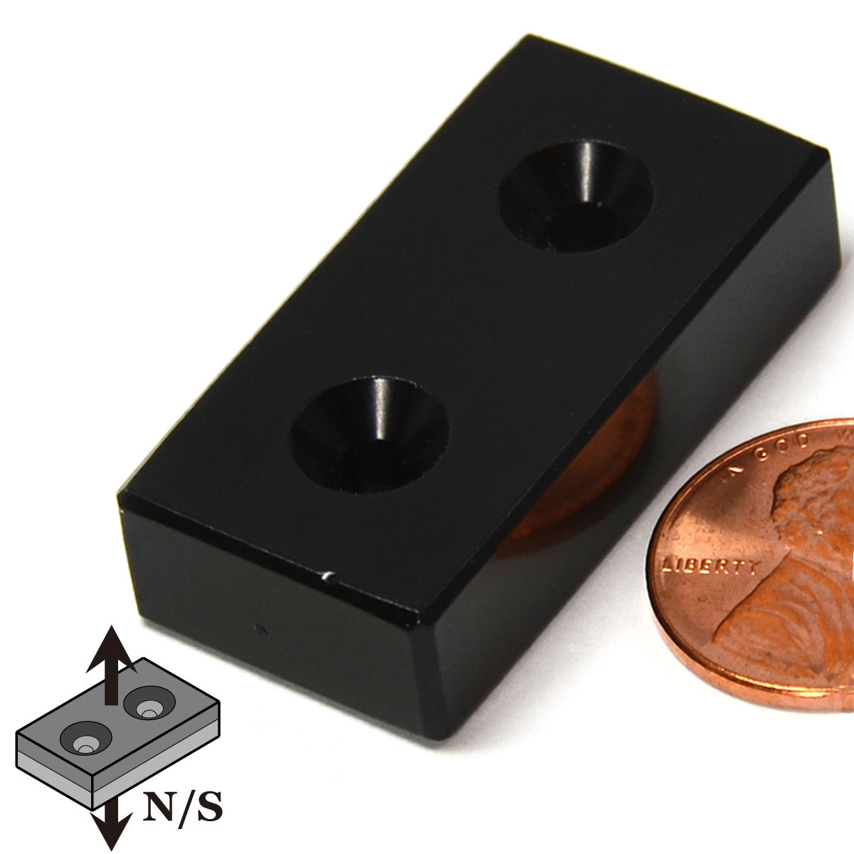N42 Neodymium Block Magnet 1.5x0.75x0.375 with 46 LB Pull