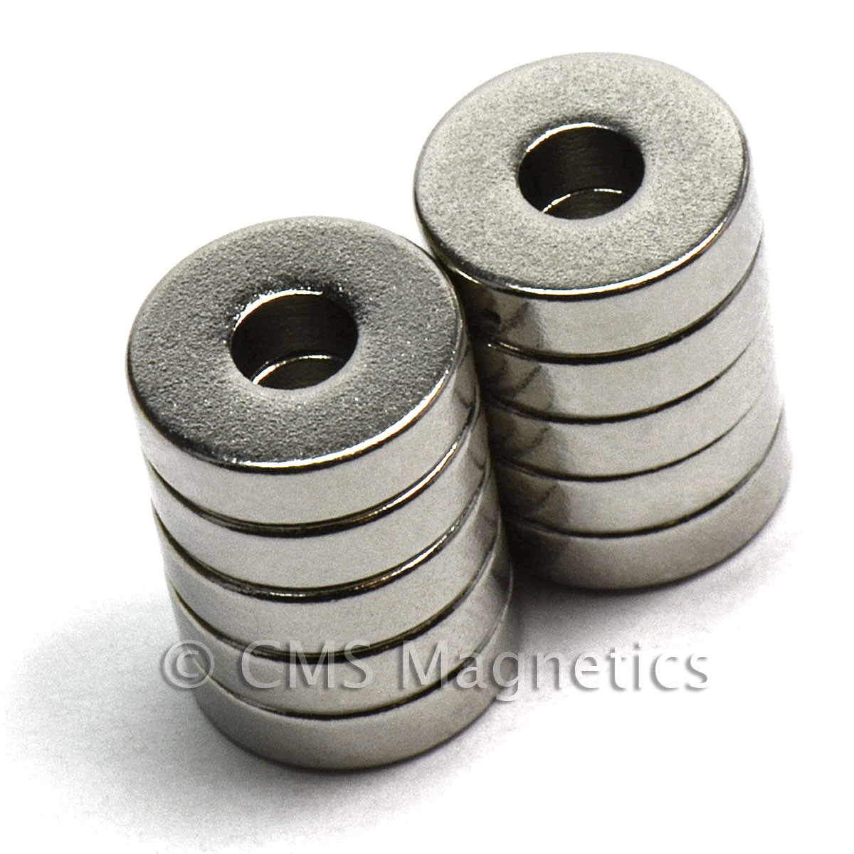 N42 Neodymium Ring Magnet 3/8" OD x 0.136" ID x 1/10"