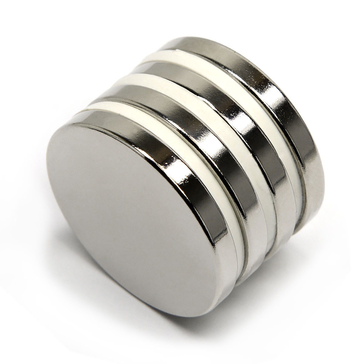 Side view of strong neodymium magnet