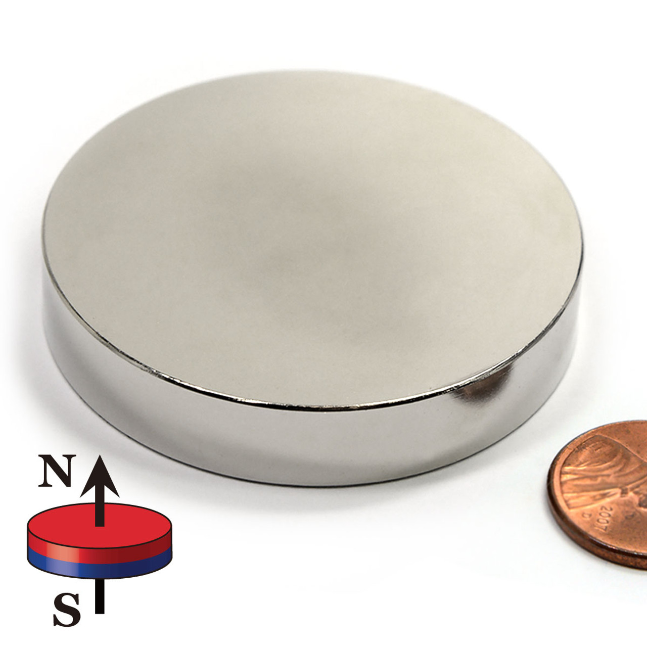Imán de neodimio NdFeB N52, 2 x 3/8 - 80 lb de fuerza de tracción | Imán superpotente de alta potencia para fabricación de metales y usos industriales