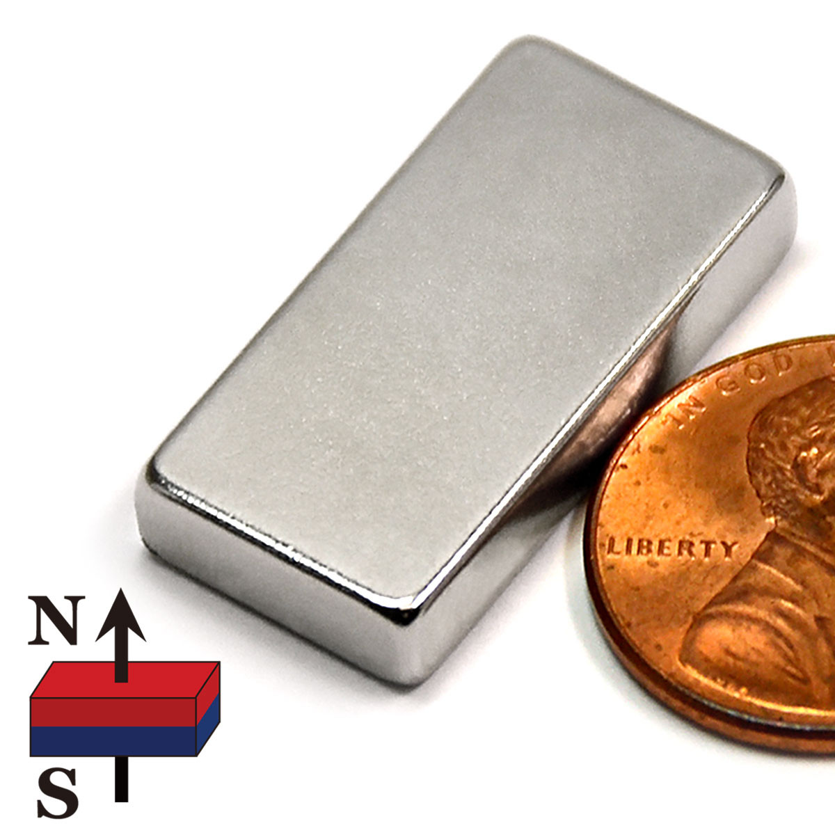 N52 Neodymium Magnet 1x1/2x3/16