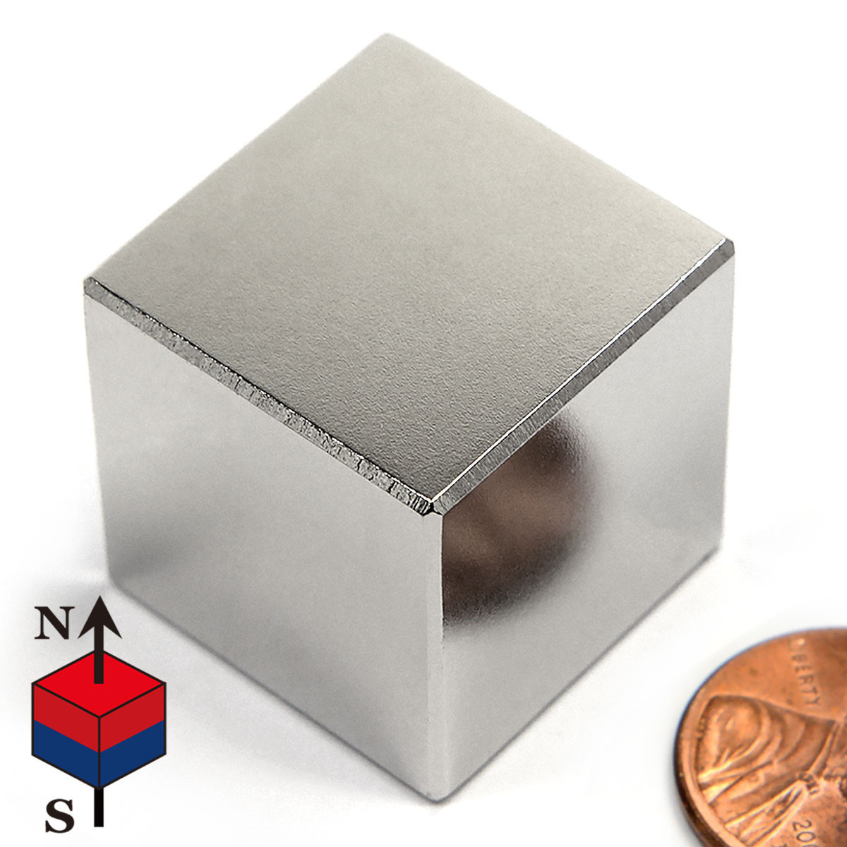 Strong 1-inch neodymium cube close-up highlighting durability and tolerance