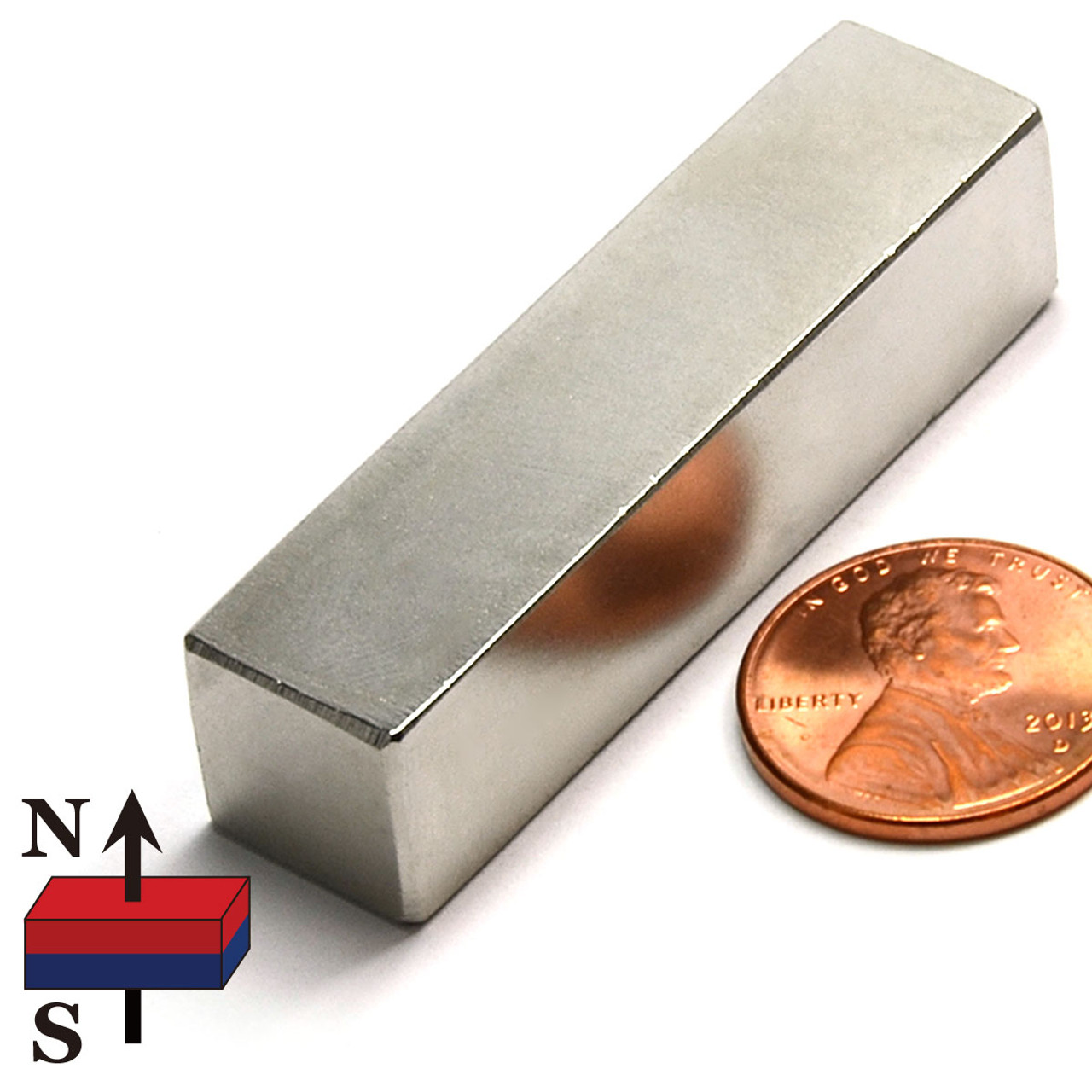 2x1/2x1/2" Rare Earth NdFeB Bar Magnet