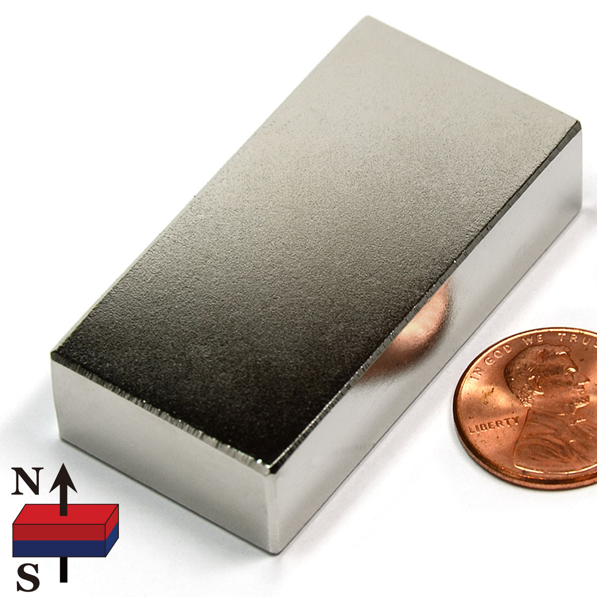 Strong N42 Neodymium Block Magnet 2x1x1/2