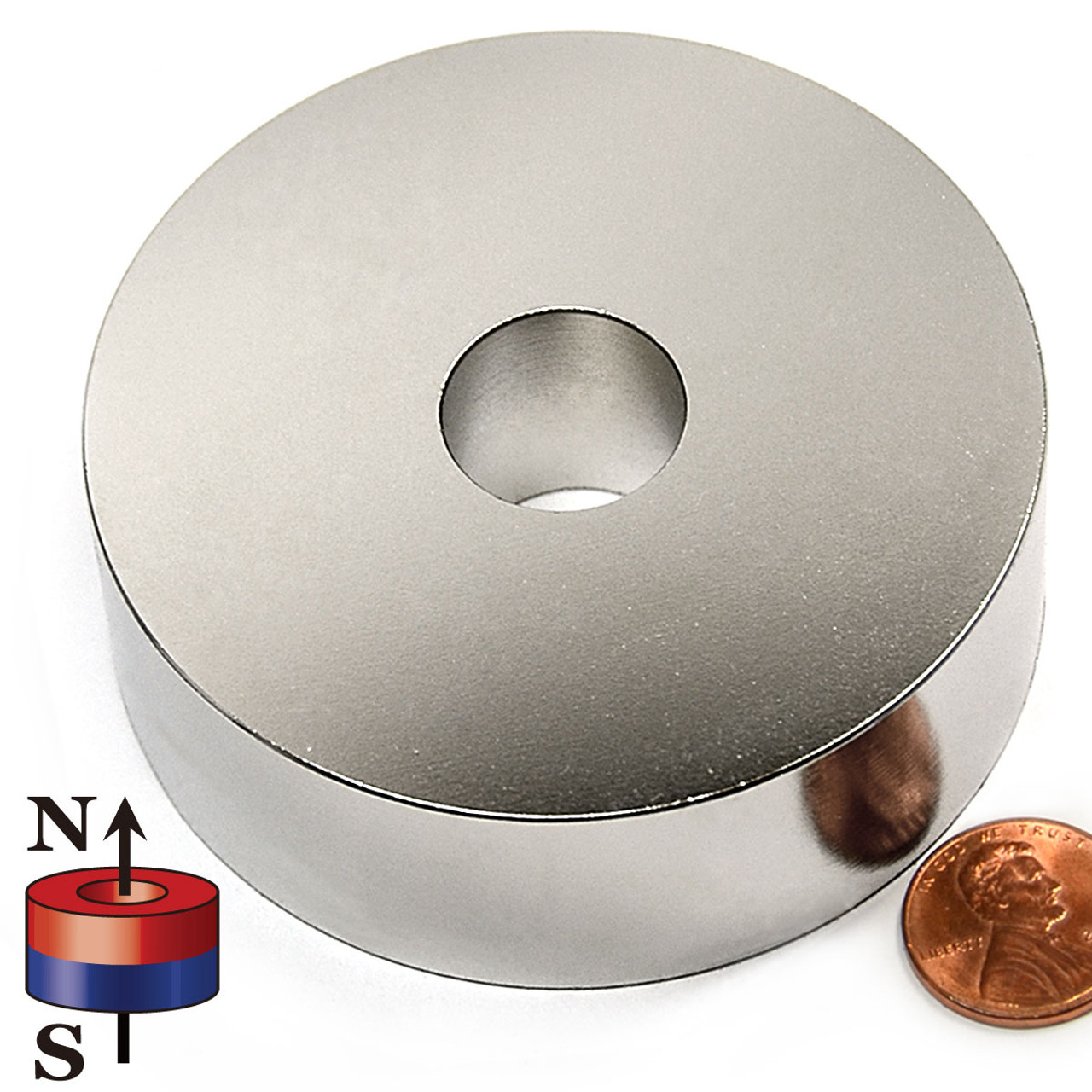 N52 1"od x 5/16"id x 1/4"  Strong Rare Earth Neodymium Ring Magnets 