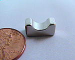 thumbnail image 2 of 1 Neodymium Arc Magnet (59.5°) - 70.7mm OD X 60mm ID X 5mm Thick, N30M Grade 2 of 3