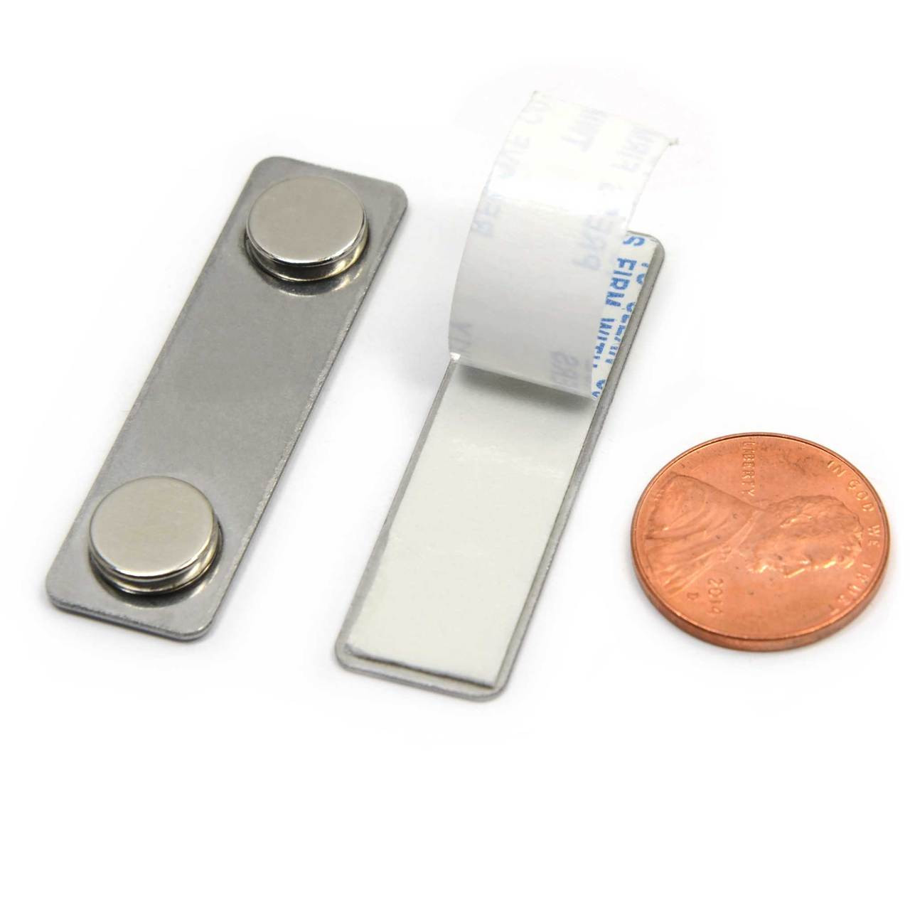 100 Premium Stainless Steel Name Badge Magnet Sets