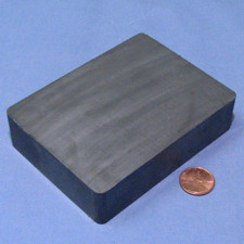 Ceramic Block Magnets C8 4X3X1" Hard Ferrite Magnets