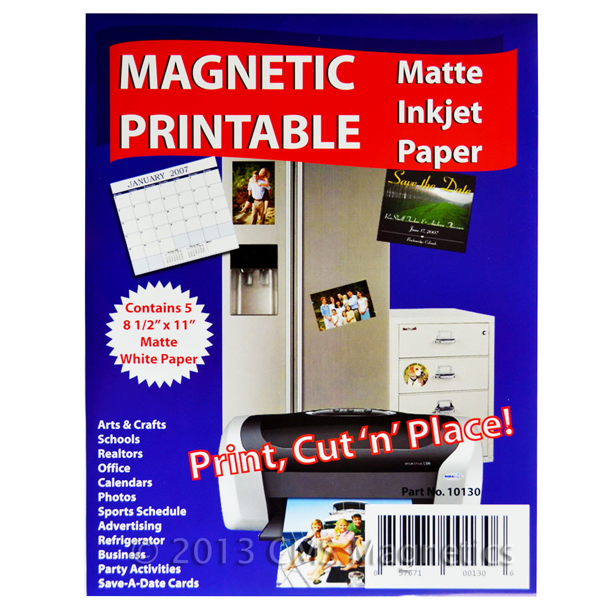 A4 Matte White Magnetic Paper for Inkjet Printers